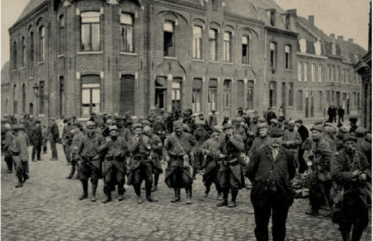 battle of ypres - French soldiers in Ypres, October 1914. First Ypres was a genuinely Allied battle, involving the French, British and Belgian armies.