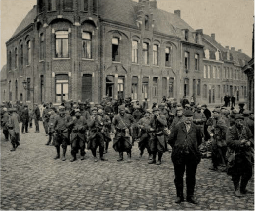 battle of ypres - French soldiers in Ypres, October 1914. First Ypres was a genuinely Allied battle, involving the French, British and Belgian armies.