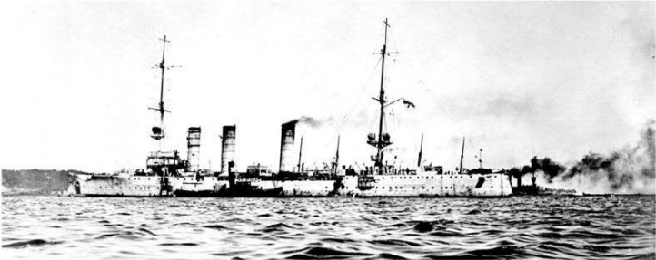 SMS Nurnberg at Valparaiso, Chile, after the Battle of Coronel.