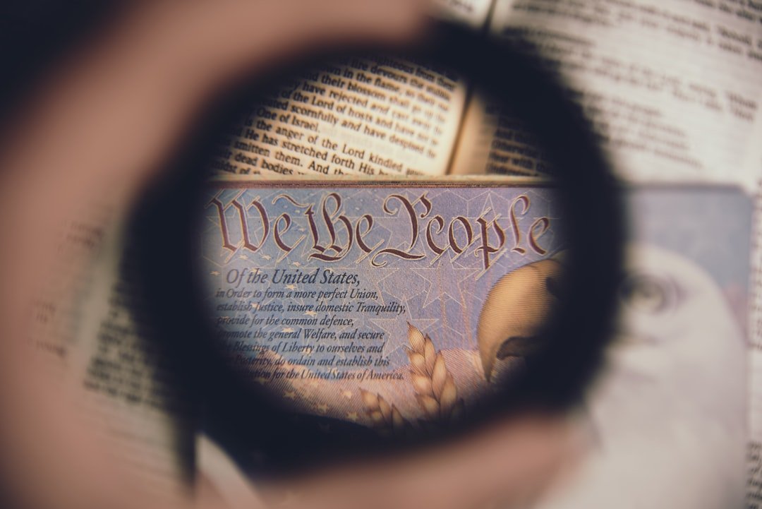 US Constitution document showing the words We the People